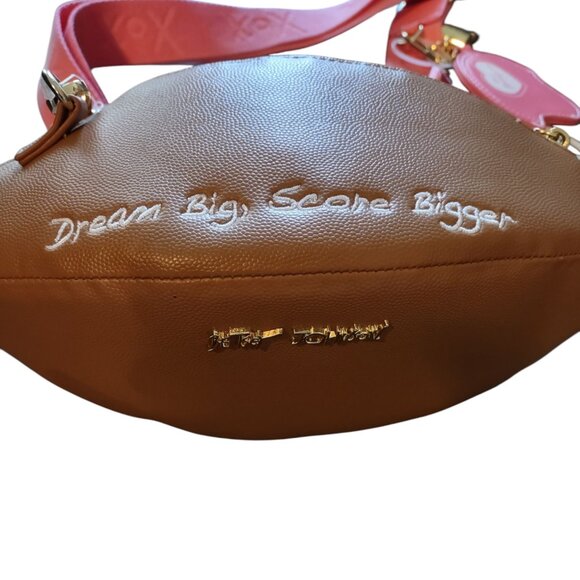 Betsey Johnson Game Day Crossbody Football Purse Helmet Charm NWT - Picture 10 of 13